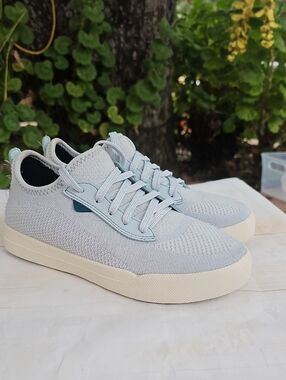 Vessi Weekend Light Blue Knit Casual Sneakers
